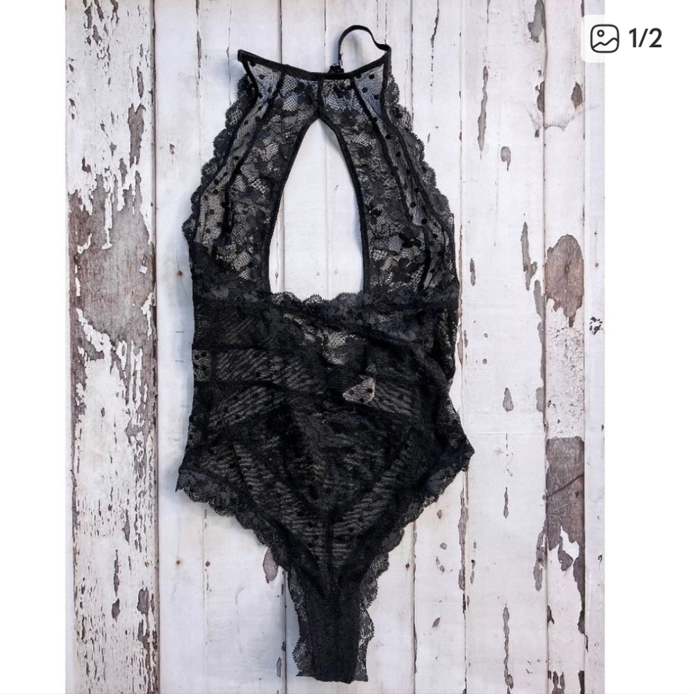 Victoria's Secret Black Lace Chemise